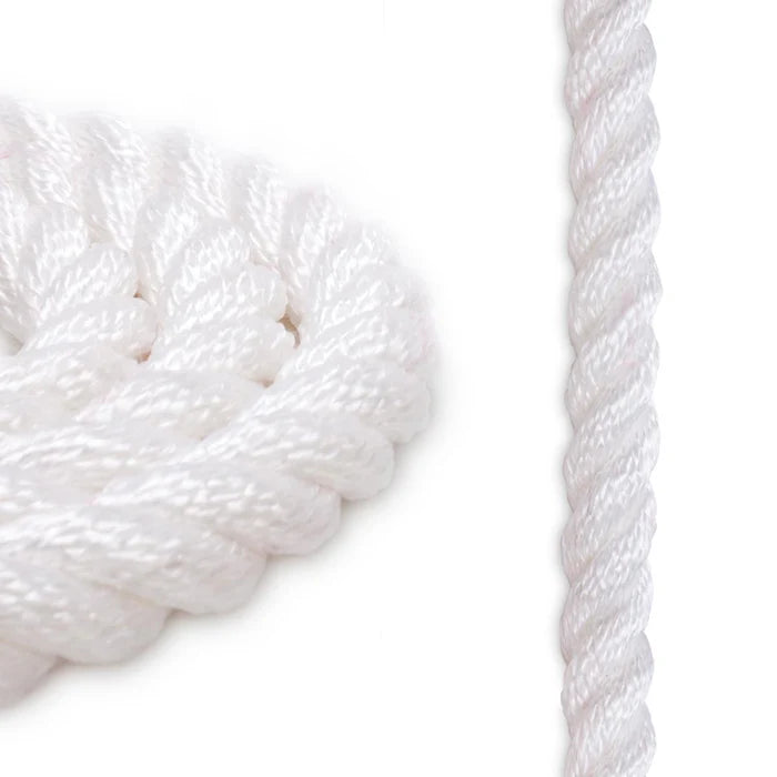 Three Strand Polyester White 16mm 100m Reel