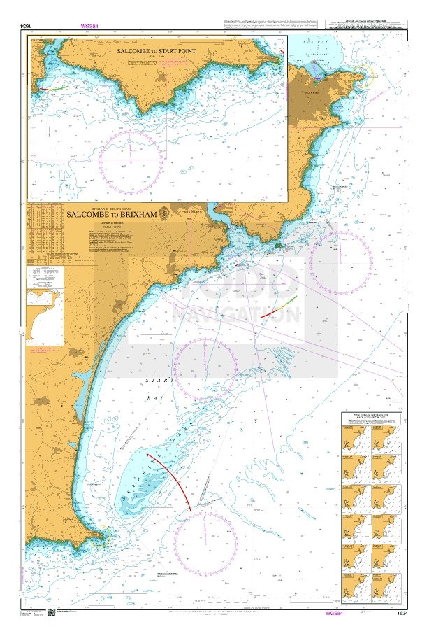 ADMIRALTY Chart - 1634 Salcombe to Brixham