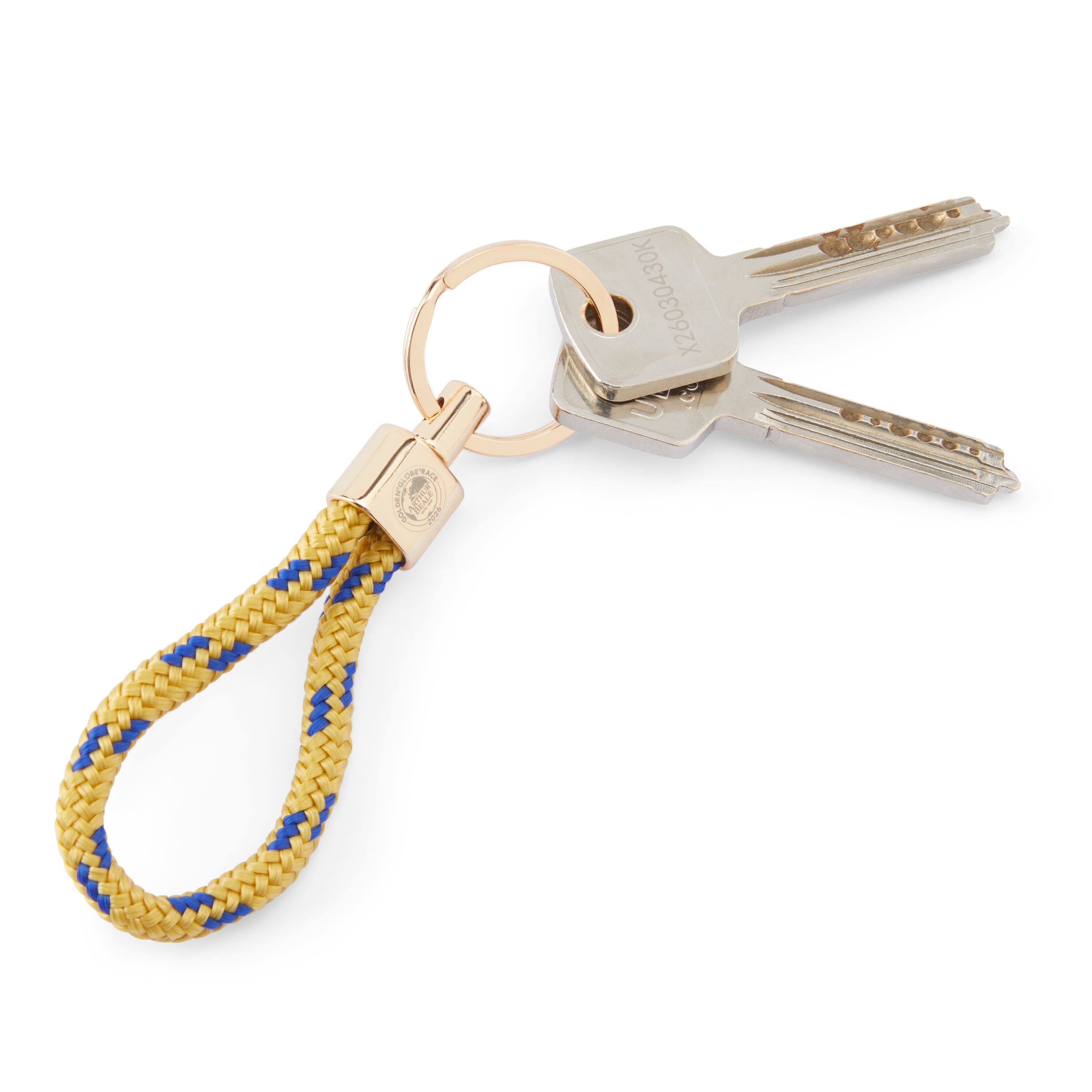 Arthur Beale Golden Globe Race Rope Keyring (Gold hardware)