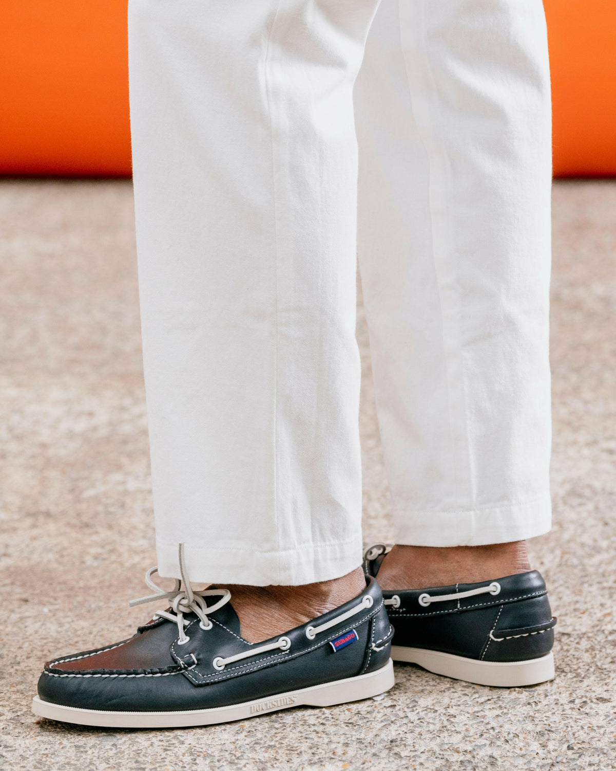 Sebago Mens Dockside Portland Shoes Blue Navy uk6.5 (Imperfect).