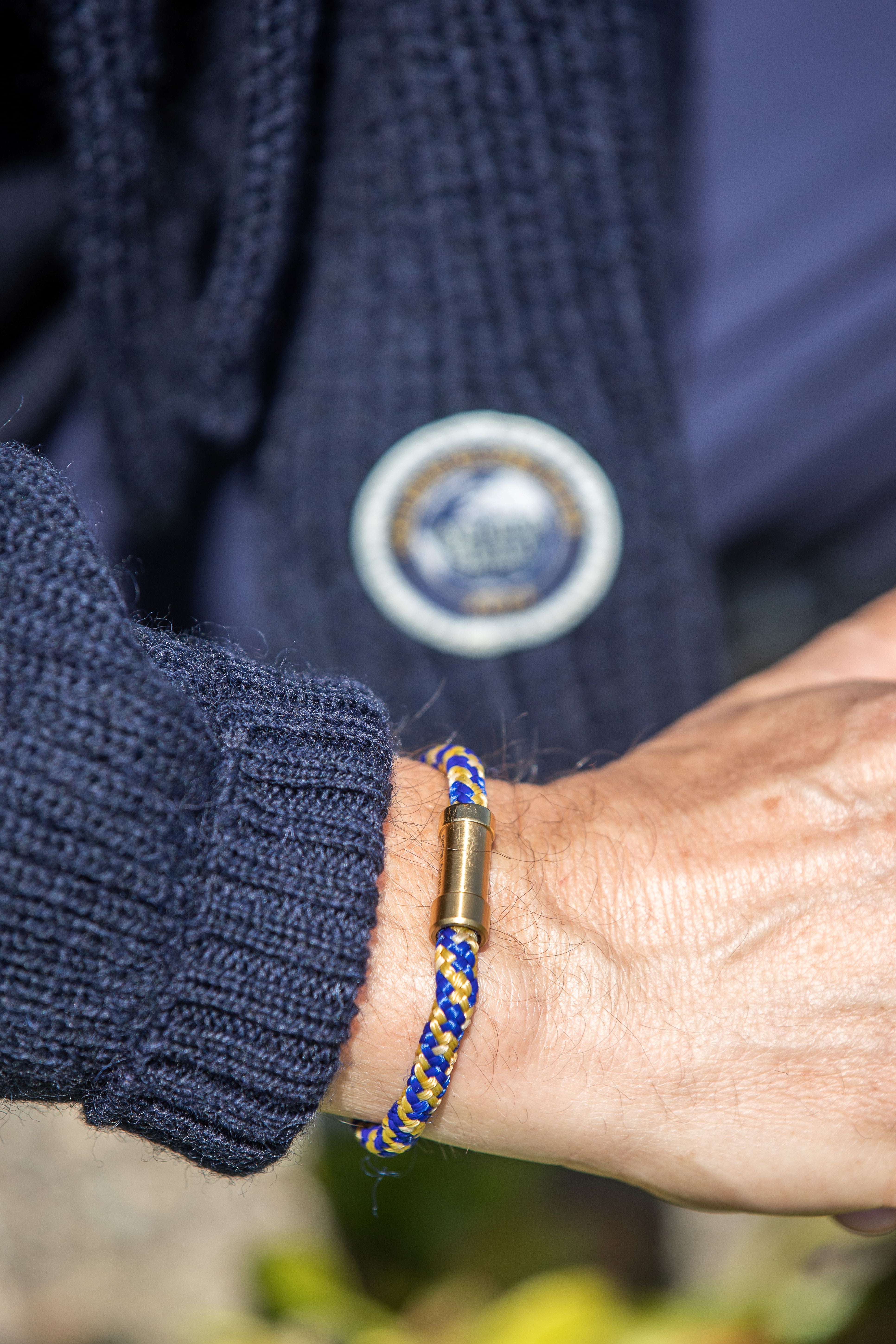Arthur Beale Golden Globe Race Rope Bracelet (Gold hardware)