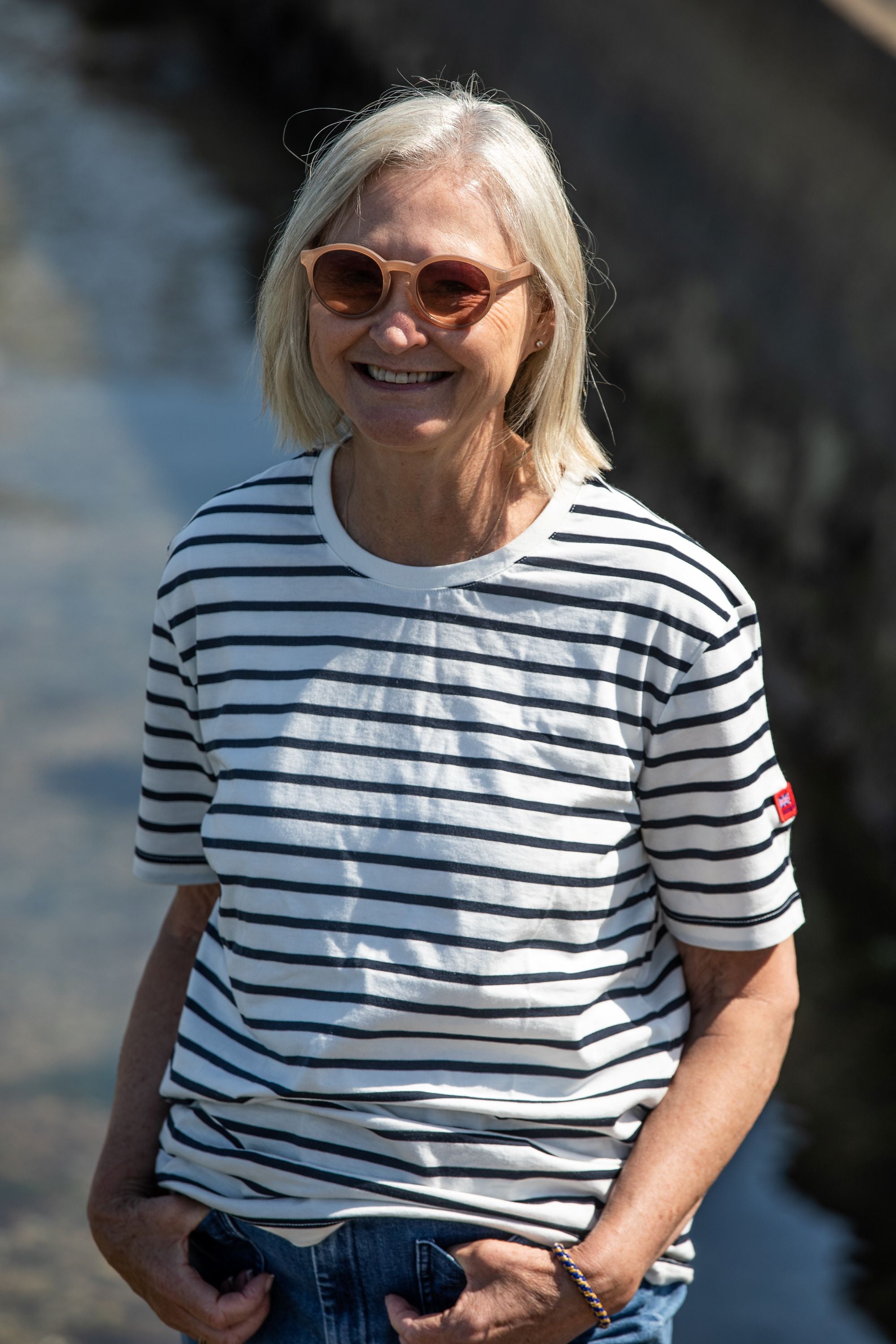 Arthur Beale Harbour Striped Cotton T-shirt (Short Sleeve)
