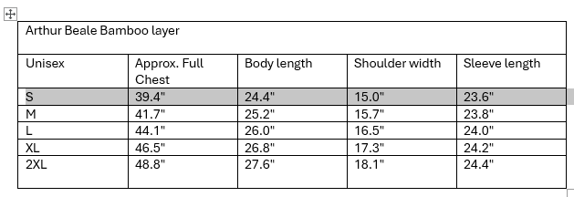 Arthur Beale Bamboo Mock Turtle Neck Base Camp Layer (Long sleeve T-shirt)