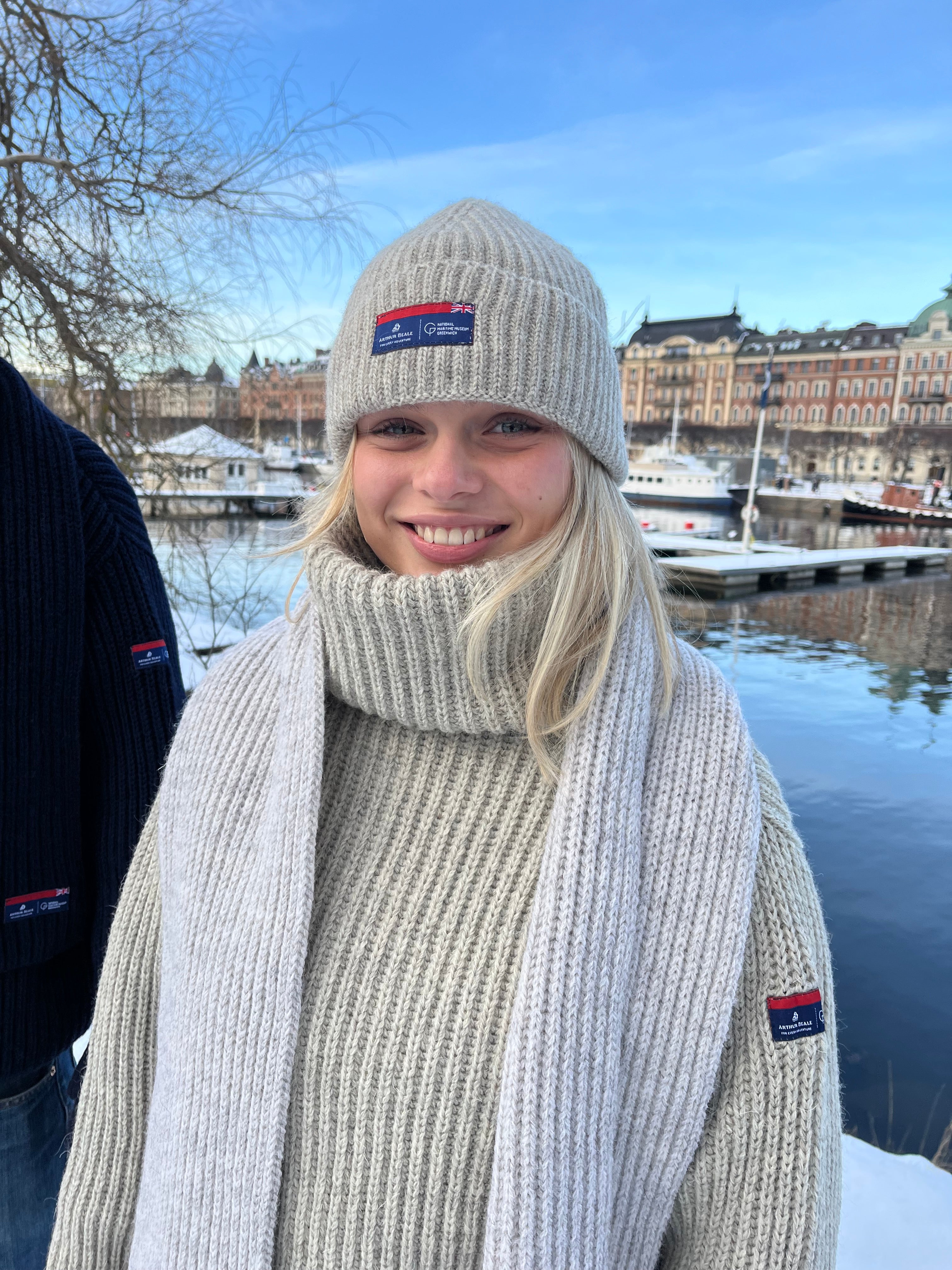 Arthur Beale Maritime Wool Scarf