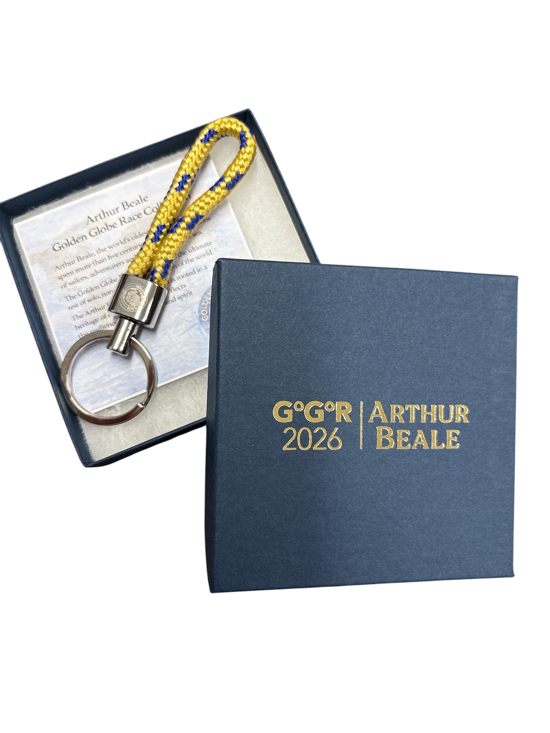 Arthur Beale Golden Globe Race Rope Keyring (Gold hardware)