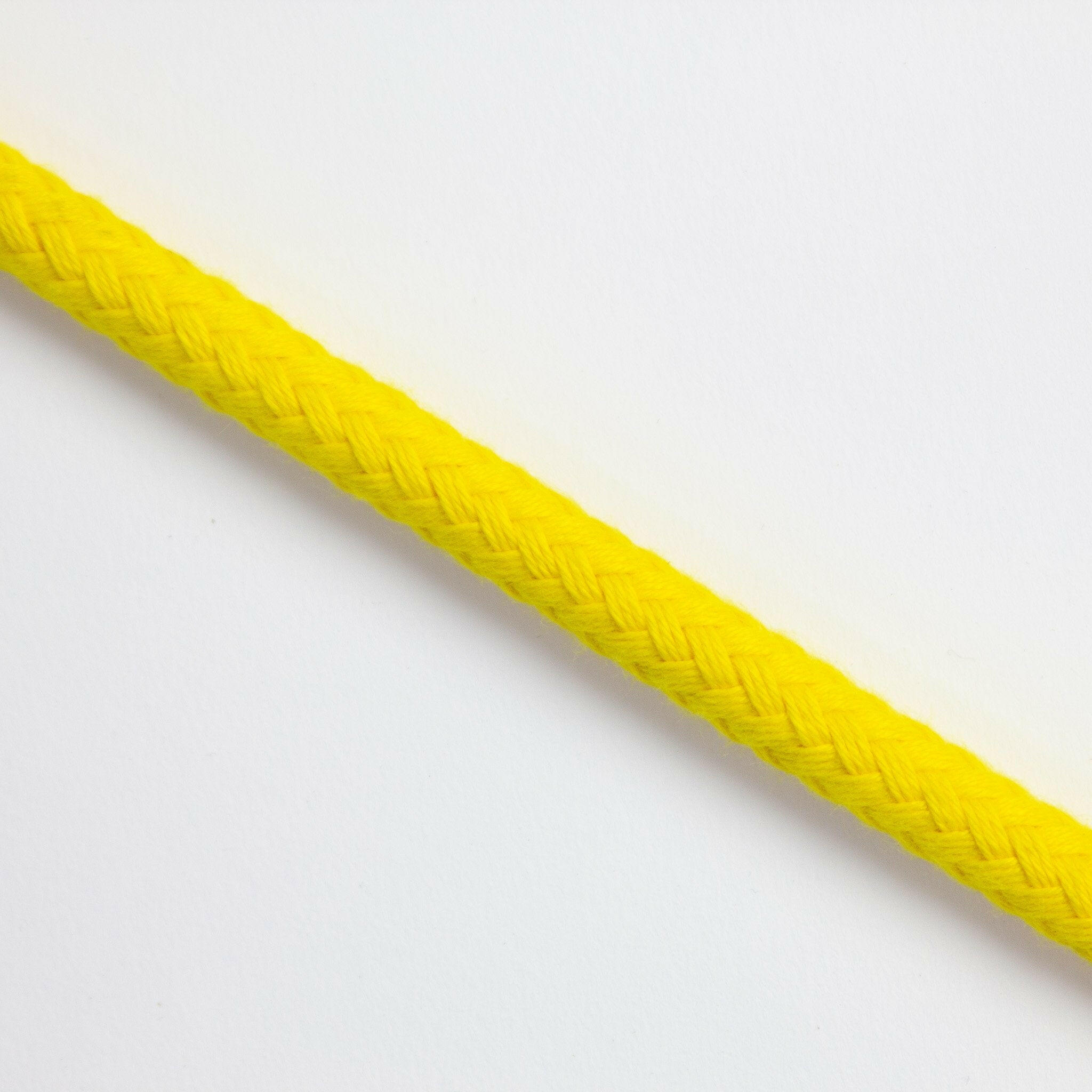 Soft Matt Braided Polyester Yellow 12mm.