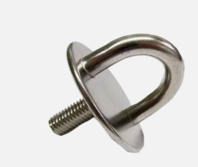 Round Eye Plate with threaded stud - Stainless Steel