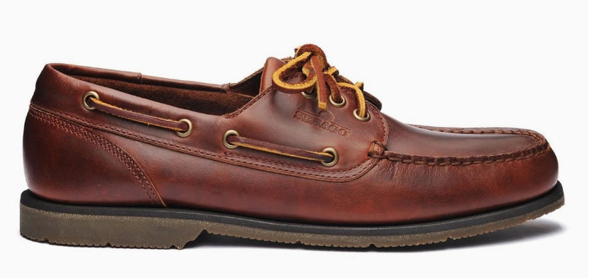 Sebago Mens Foresider boat shoe, Brown Gum, UK8, (Pre-Loved).