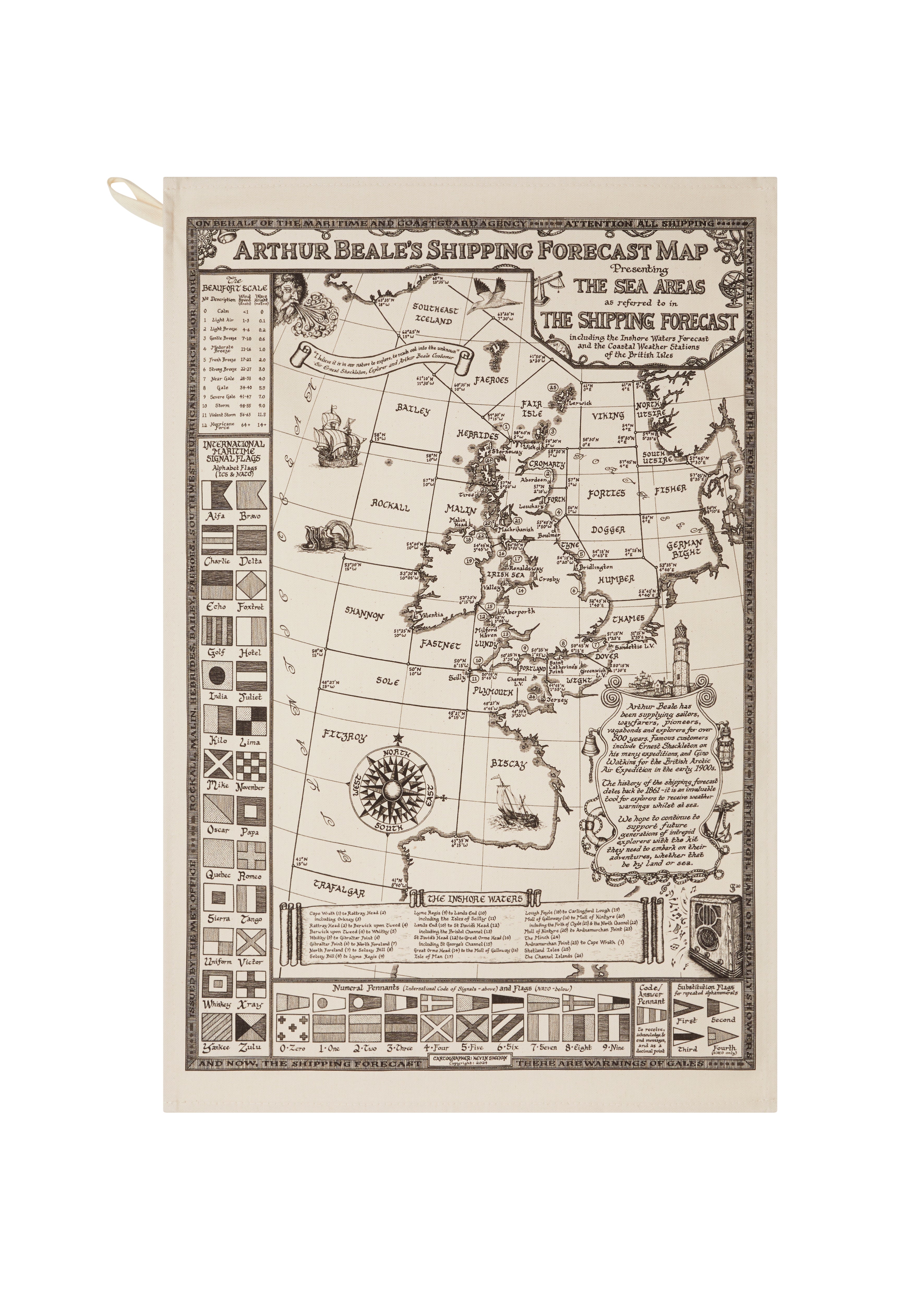 Arthur Beale's Shipping Forecast Tea Towel