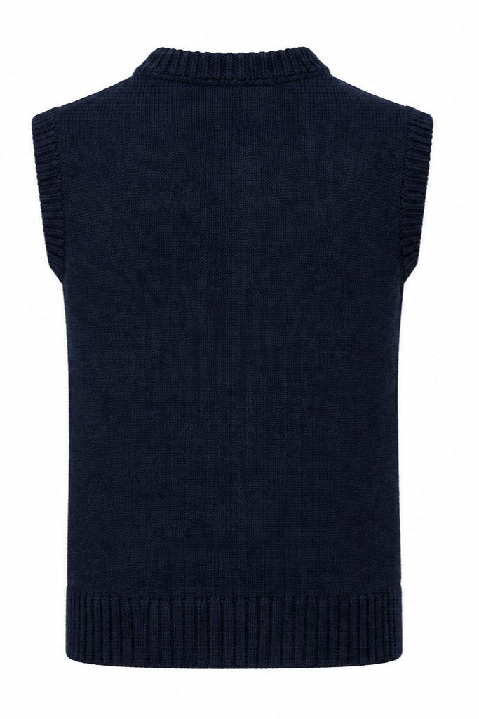 Maritime British Wool Sleeveless Sweater