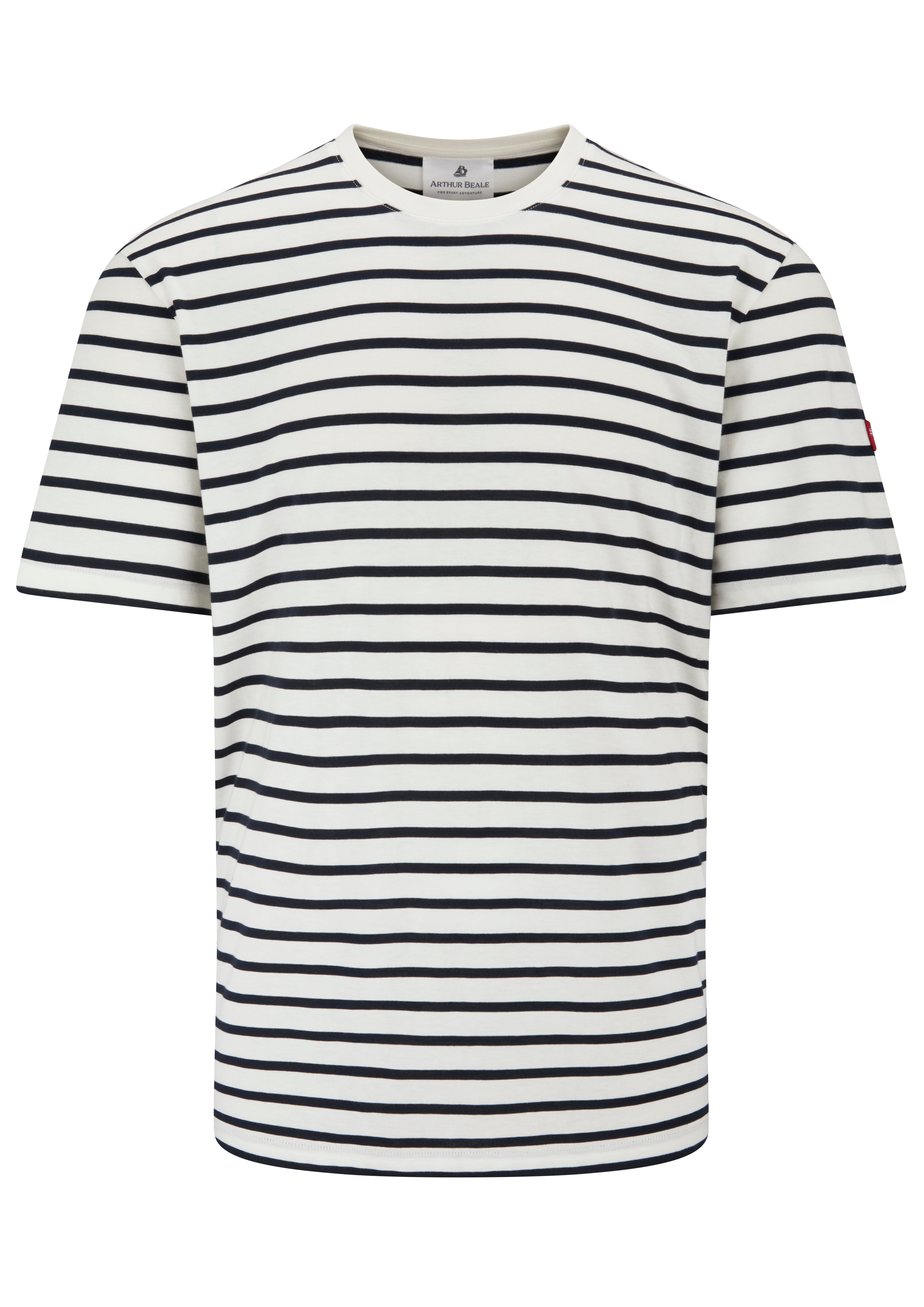 Arthur Beale Harbour Striped Cotton T-shirt (Short Sleeve)