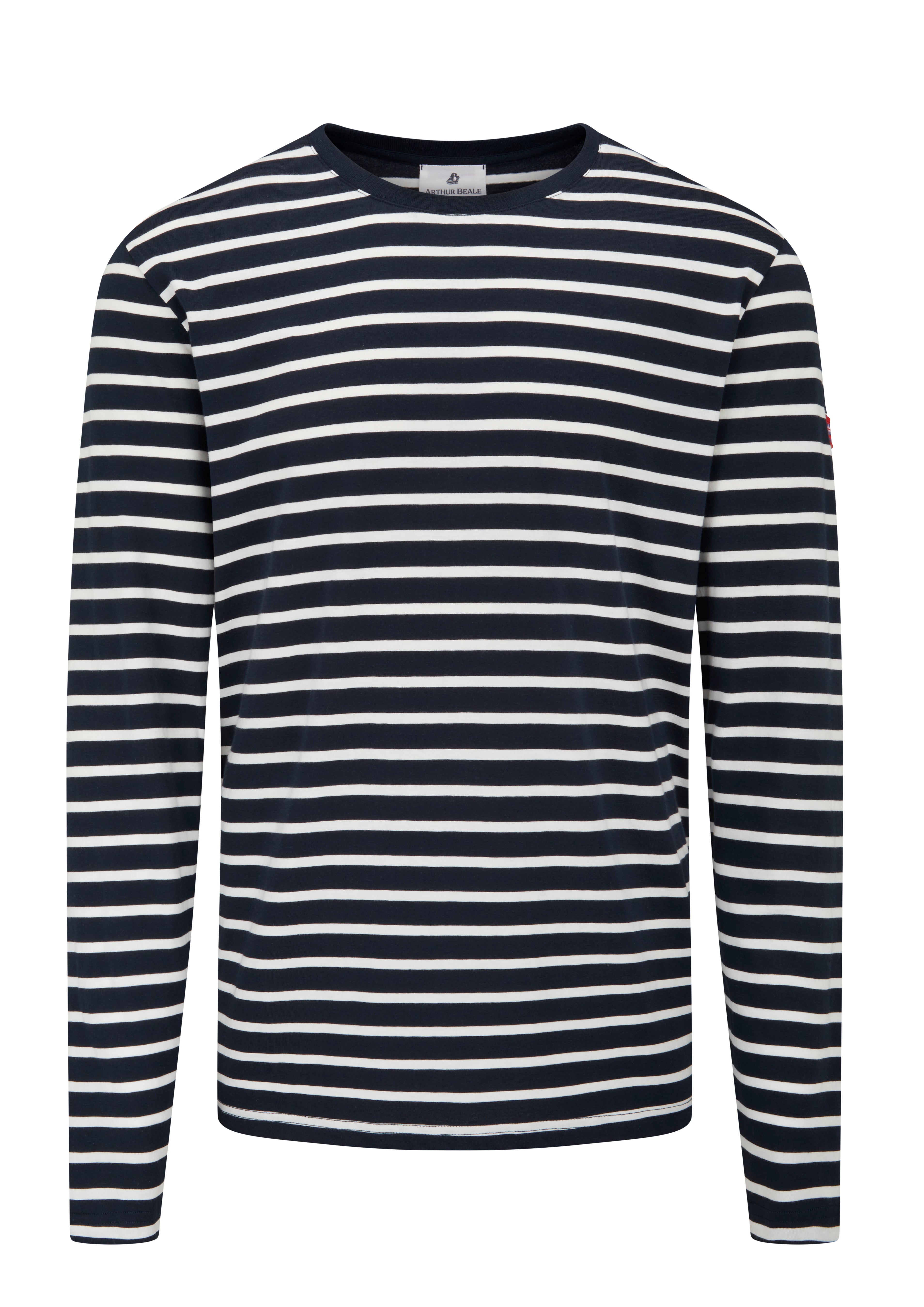 Arthur Beale Marina Cotton Striped T-shirt (Long Sleeve)