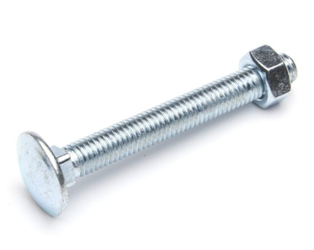 Fix&Fast Carriage Bolts + Nuts M6x50mm