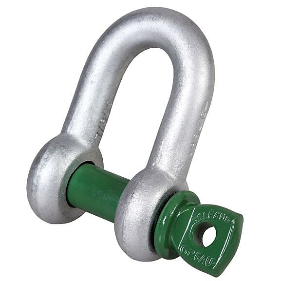 Crosby Lifting D Shackles (Green Screw Pin)