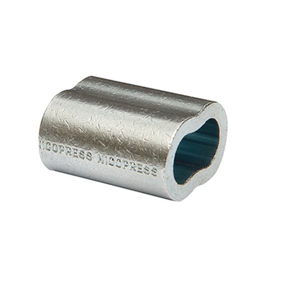 Nicopress Zinc Plated Copper Oval Sleeve for 5/32 Inch, 4mm (Pack of 10).