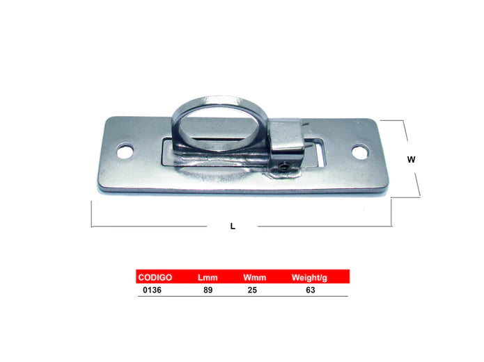 Stainless steel floor bracket with spring