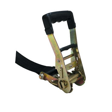 50mm wide rubberised handle ratchet strap