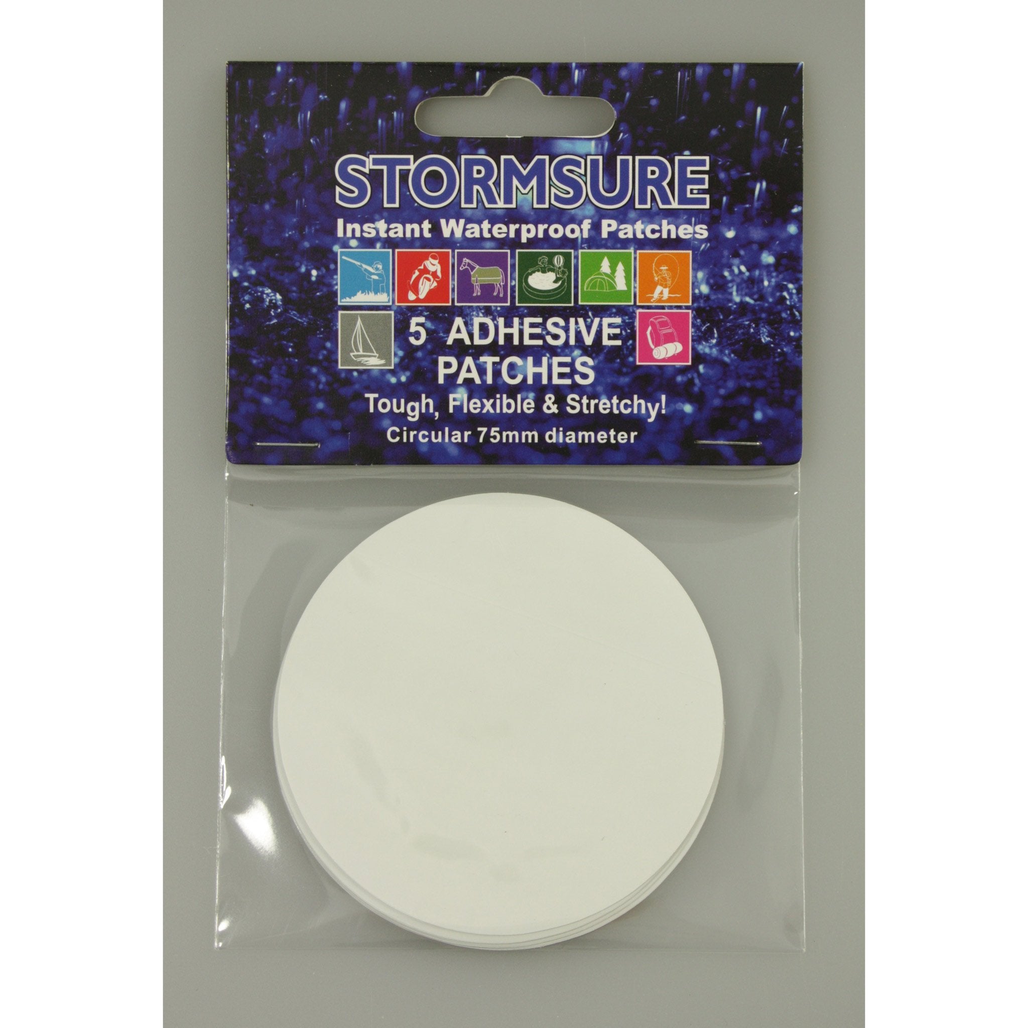 Stormsure Tuff Tape Pack of 5 x 75mm Patch Circular