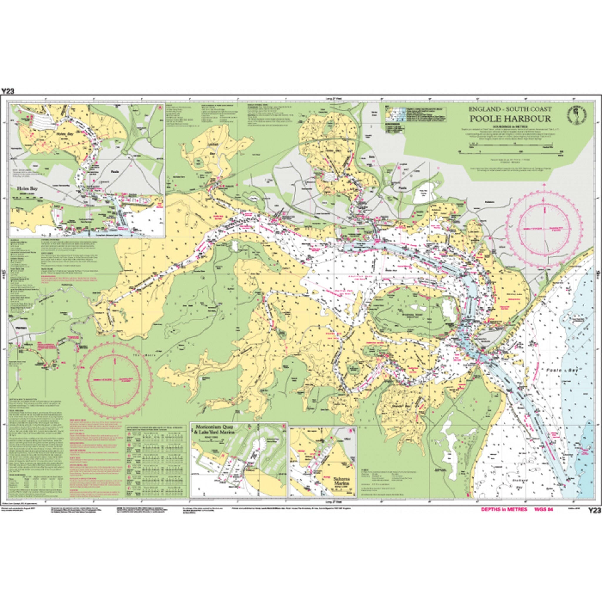 Imray Y23 Poole Harbour Scale 1:17 000 WGS84.