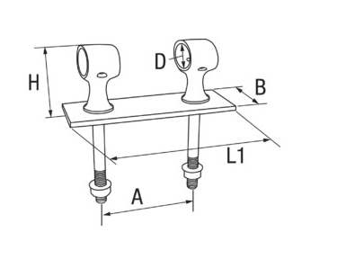 Davey Bronze bar cleat stanchion.