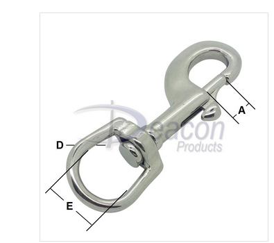 Dog Lead Clip - Stainless Steel.