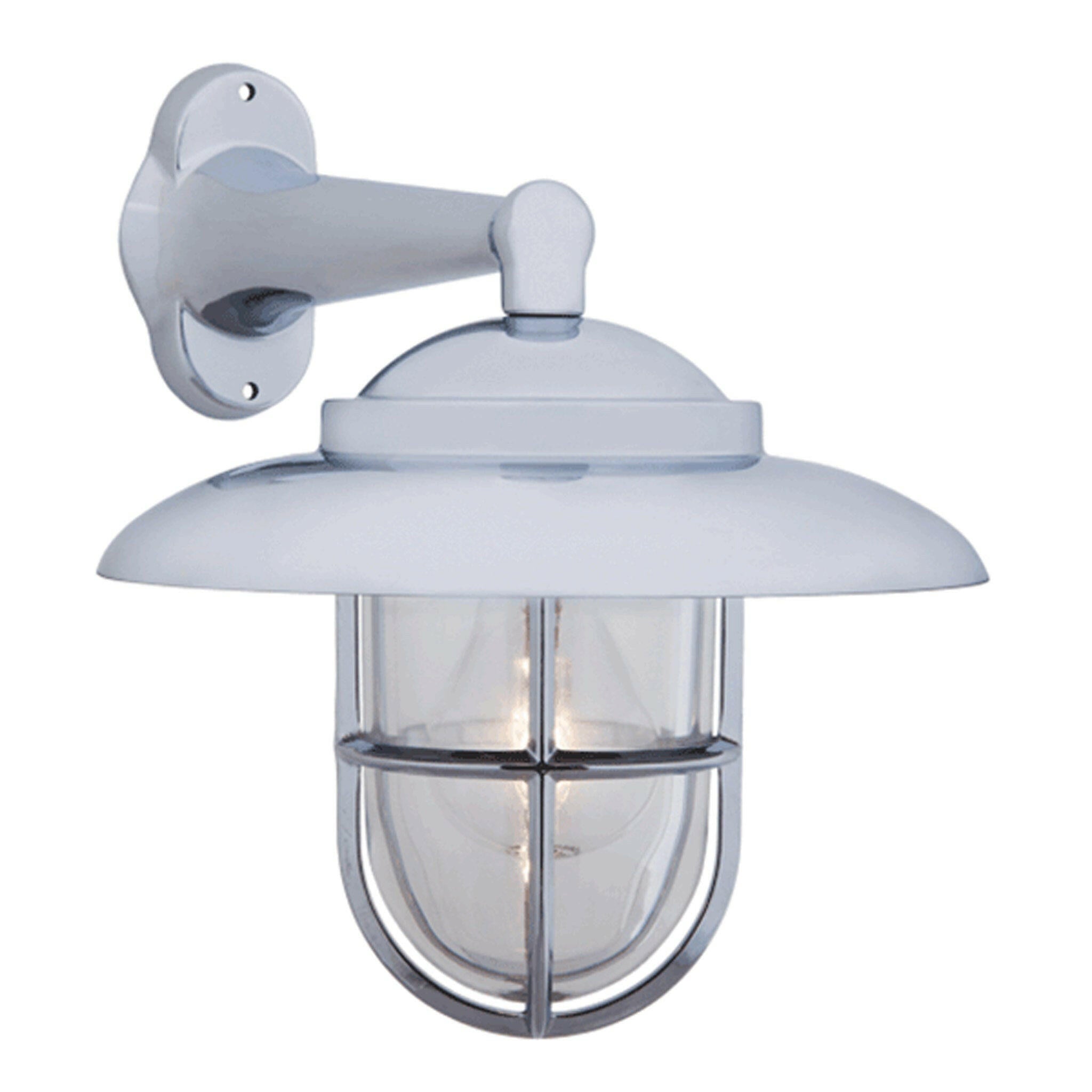 Side Arm Wall Light (With Hood & Grill).