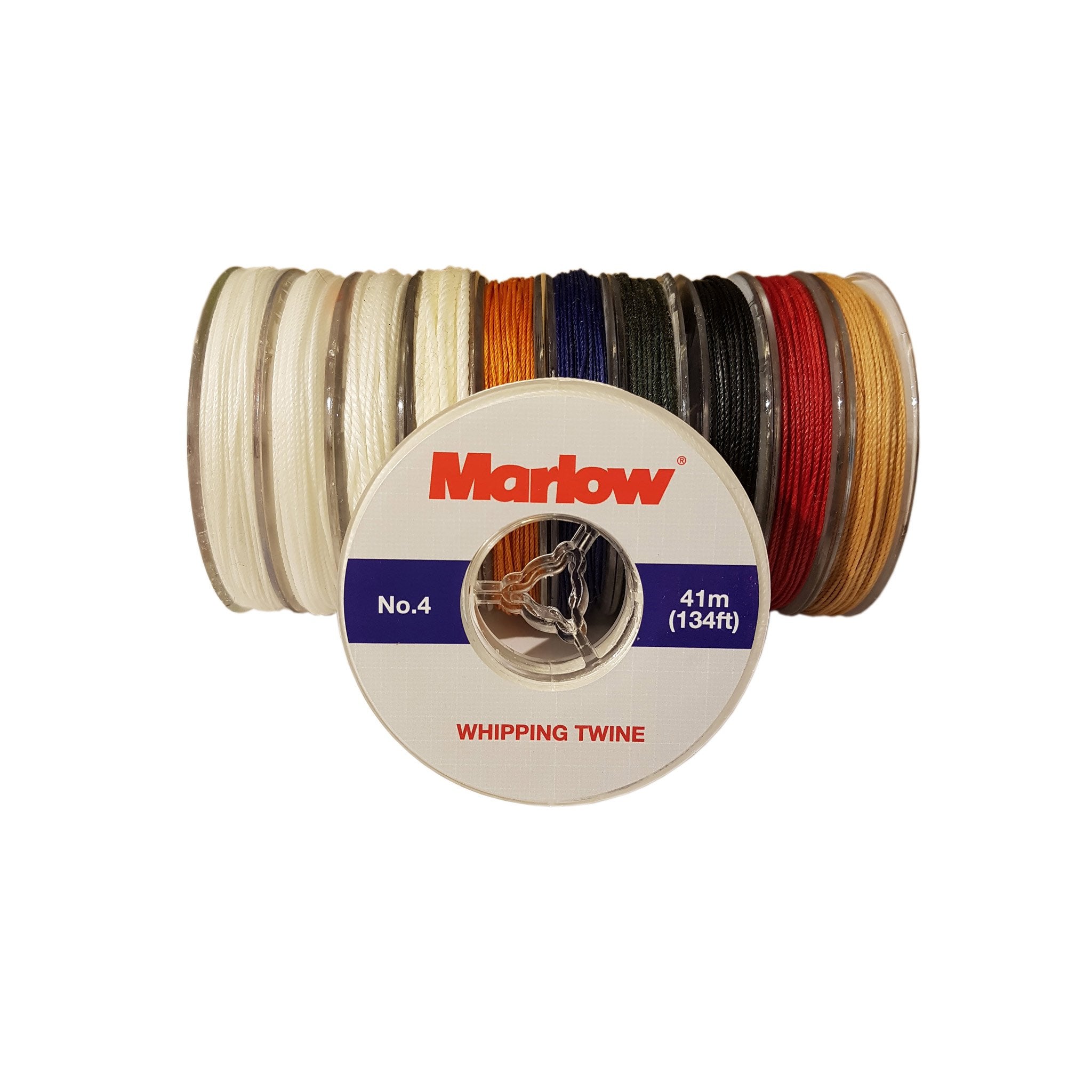SGT Knots - Marlow Wax Polyester Whipping Twine #4 - for Rope Splice,  Whipping Ropes, Sail Twine, General Utility - (134FT) Red