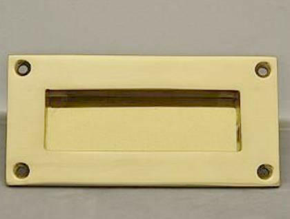 Davey Flush Sliding Door Pull Brass.