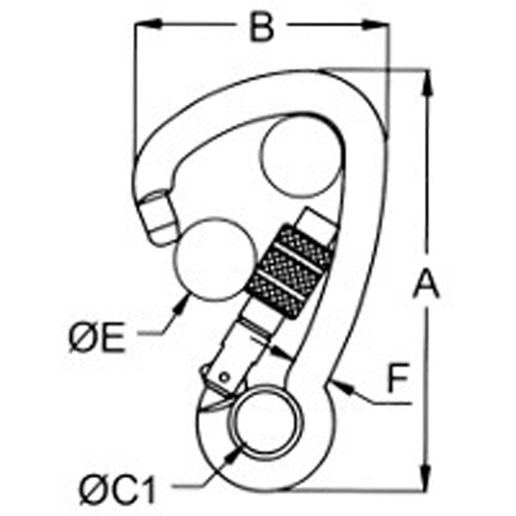Kong Asymetric Screw Lock Carbine Hook - Arthur Beale