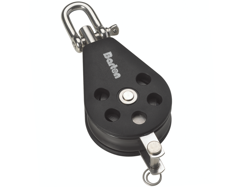 Barton Size 2 Single, Swivel Block + Becket- 35mm - Plain bearing - N02131