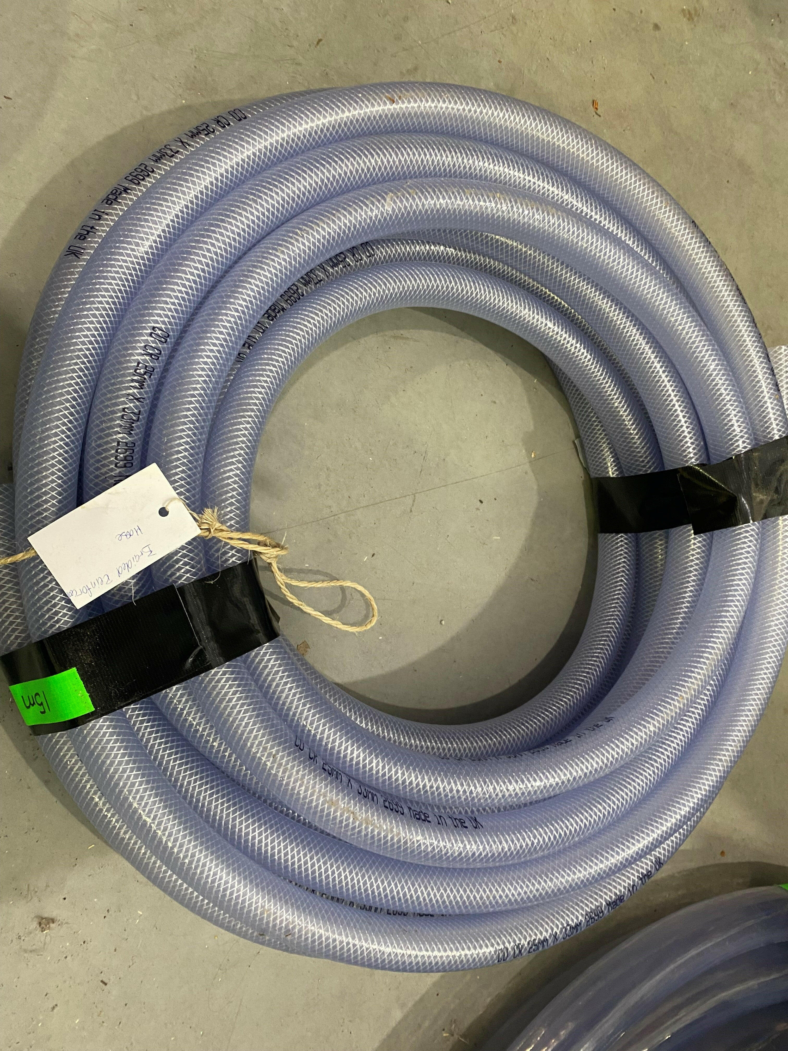 Clear Braided Reinforced PVC Hose.