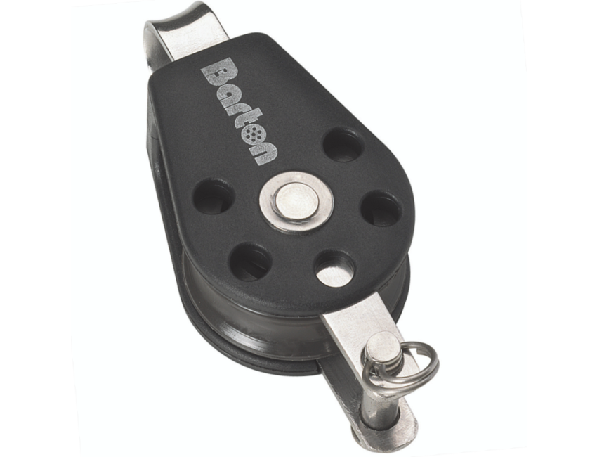Barton Size 1 Single Fixed Eye + Becket Block - 30mm - Plain bearing - N01111