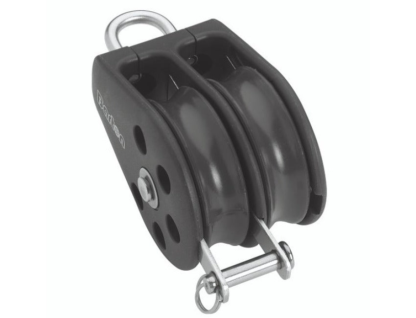 Barton Size 1 Double, Fixed Eye Block + Becket - 30mm - Plain bearing - N01211