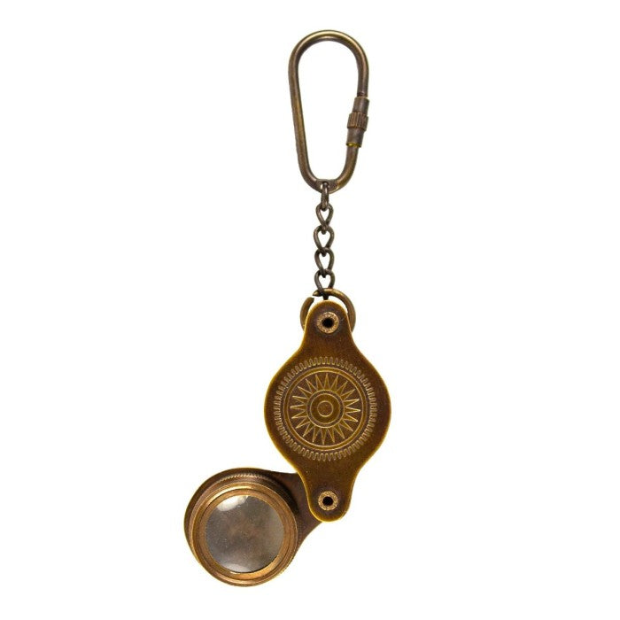 Magnifier Keyring, Antique Finish.