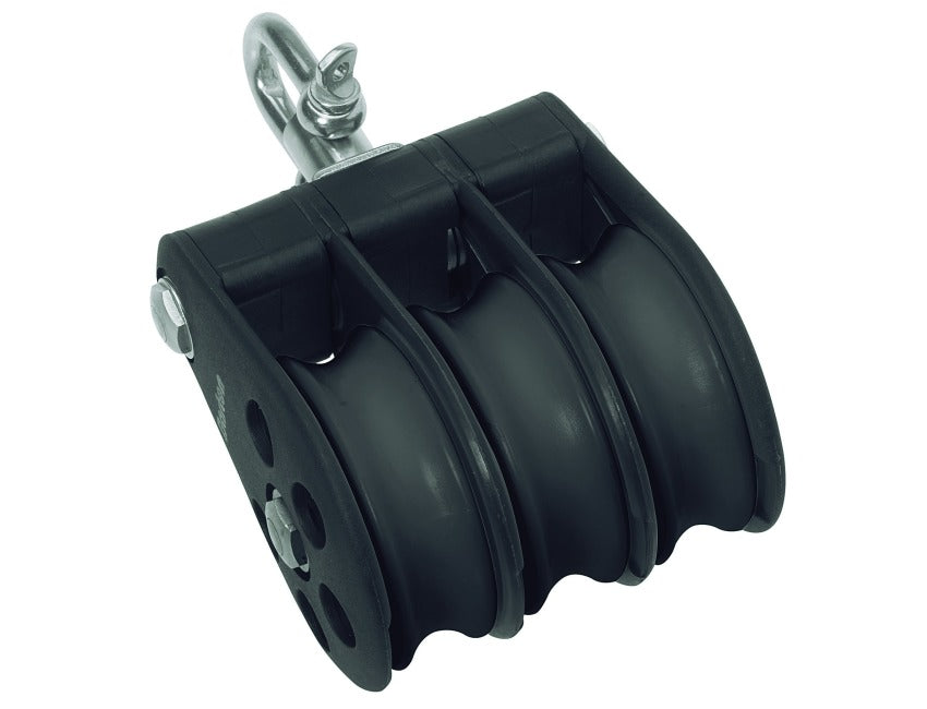 Barton Triple, Swivel - Plain Bearing Block S7 - N07330 (white sheaves)