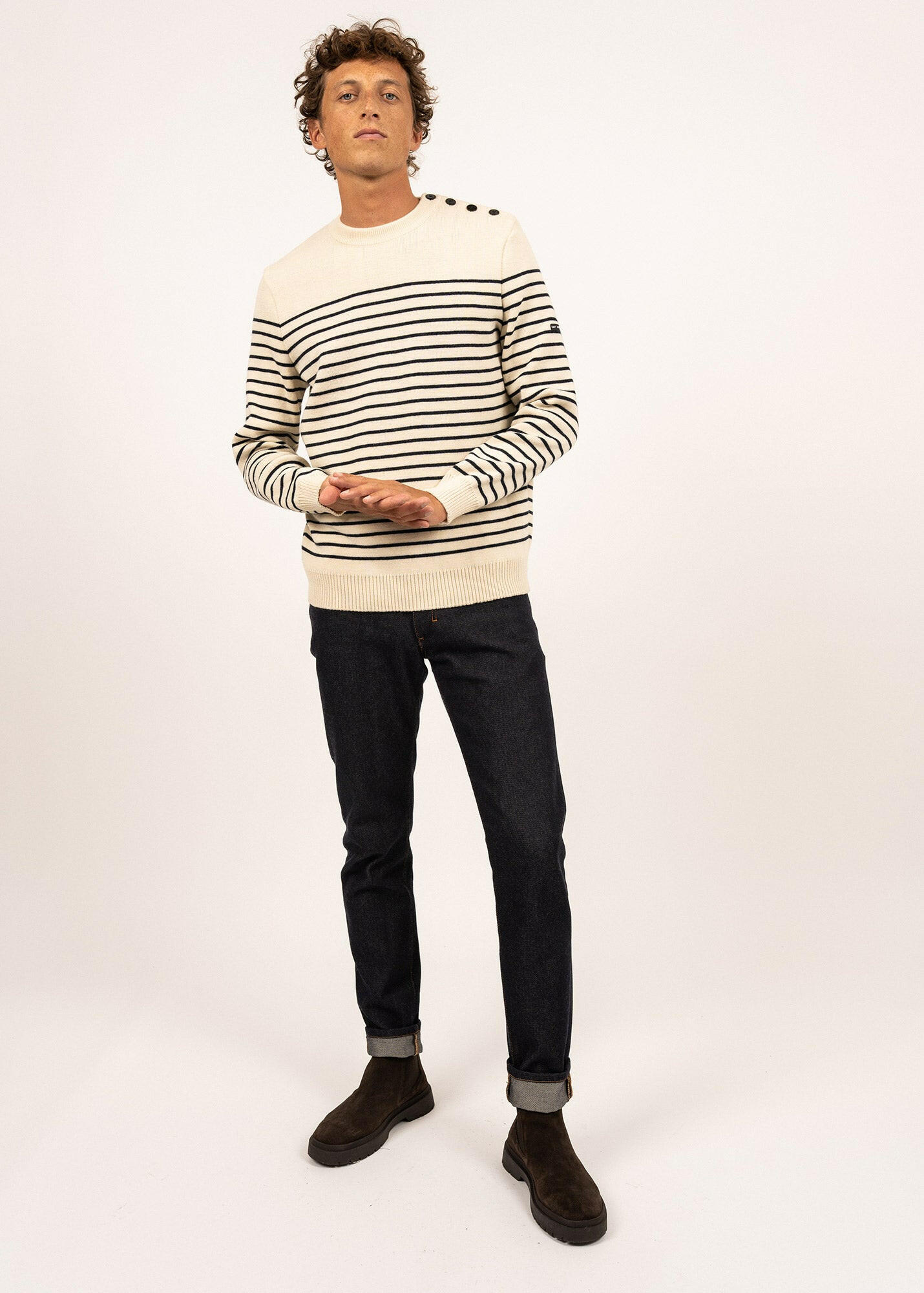 Saint James Binic striped sailor jumper Mens.