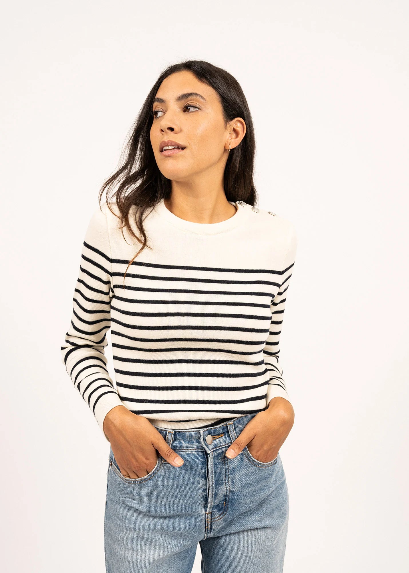 Saint James  Marée striped sailor jumper Womens.