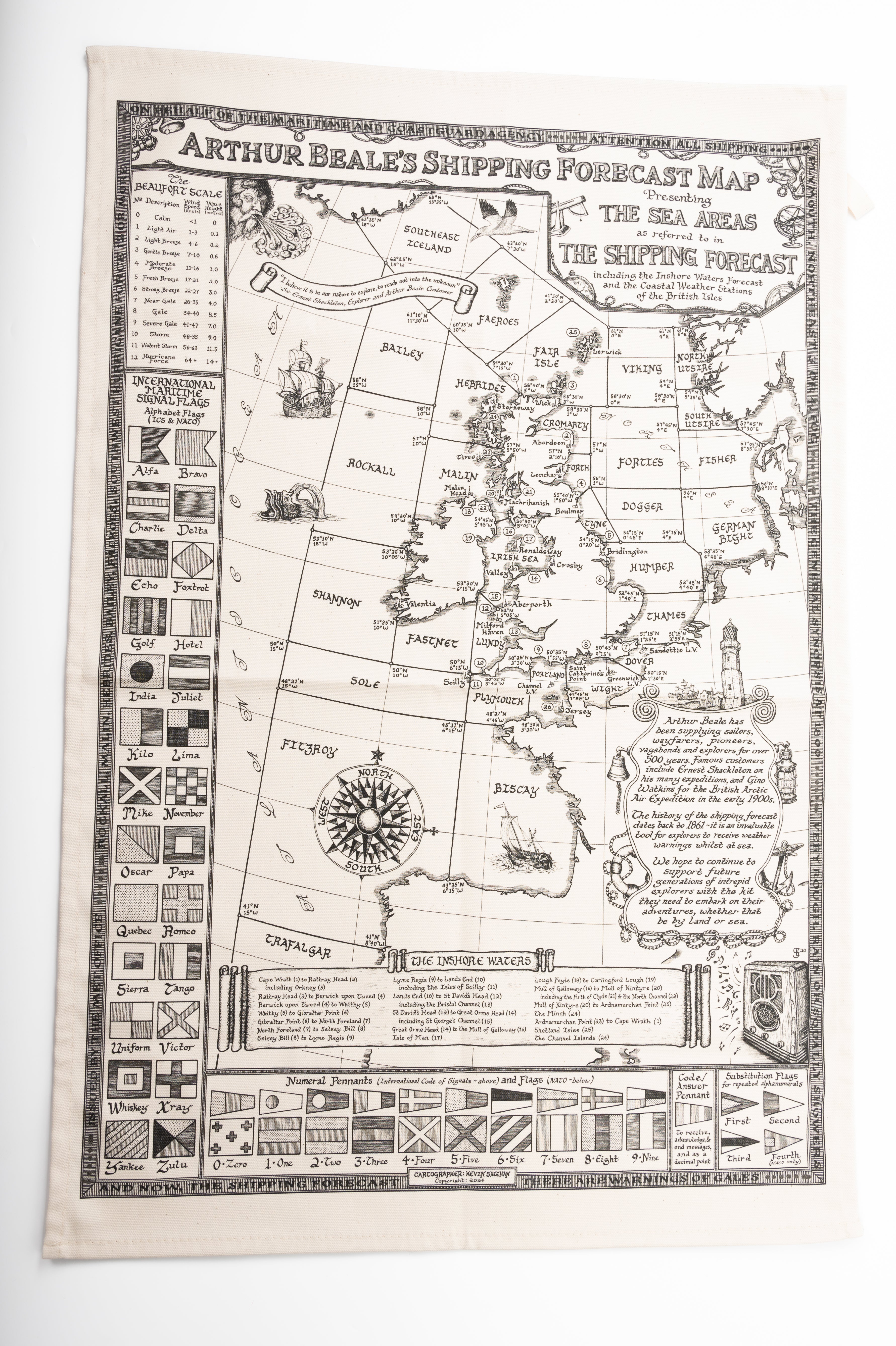 Arthur Beale's Shipping Forecast Tea Towel