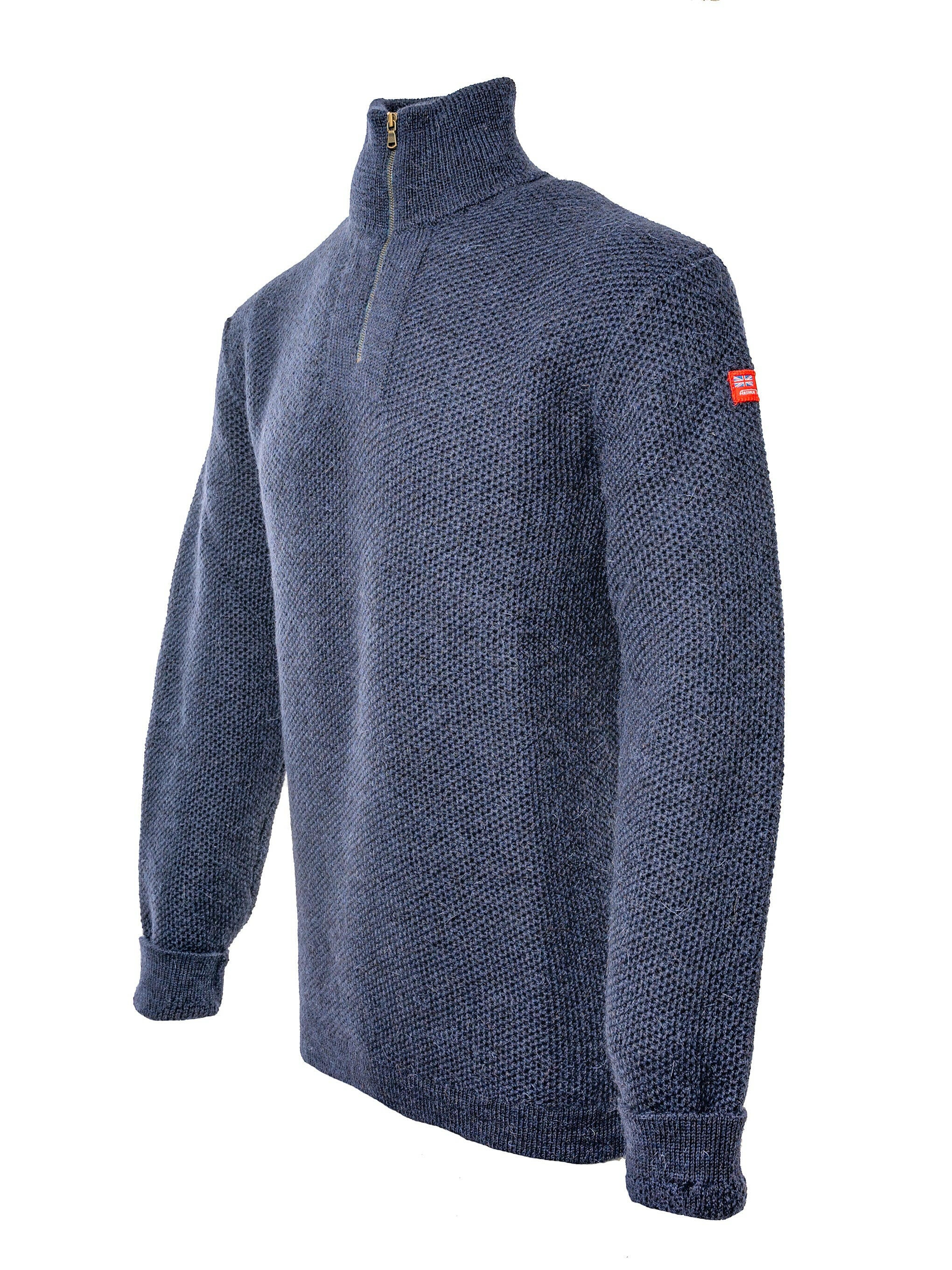 Arthur Beale Zip Neck Jumper.