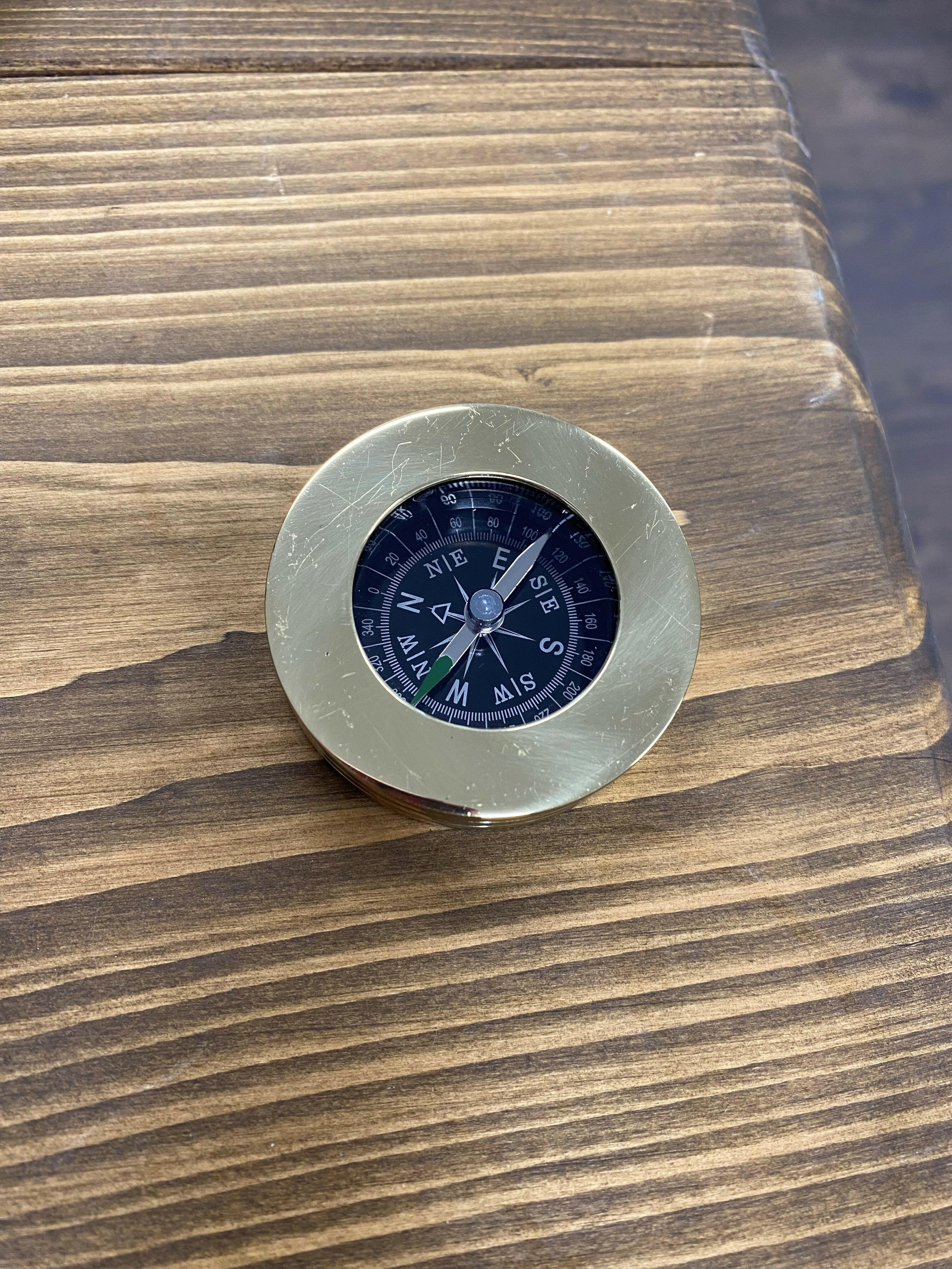 Brass Compass Paperweight  (SCRATCHED).