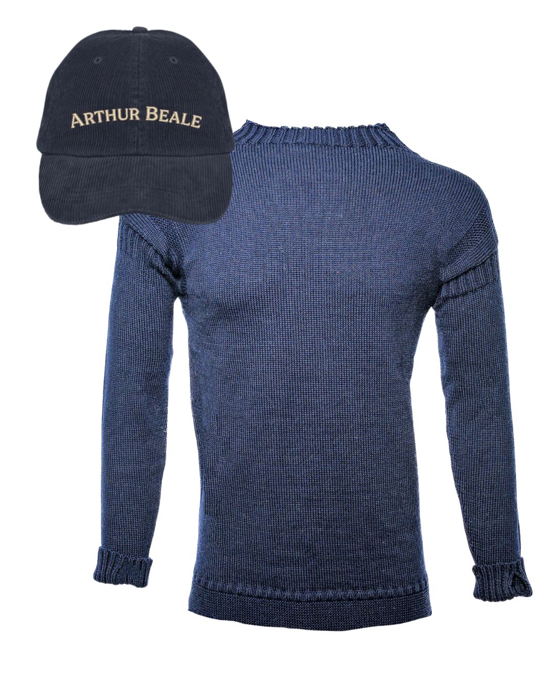 Arthur Beale Guernsey Jumper & Cord Cap Bundle