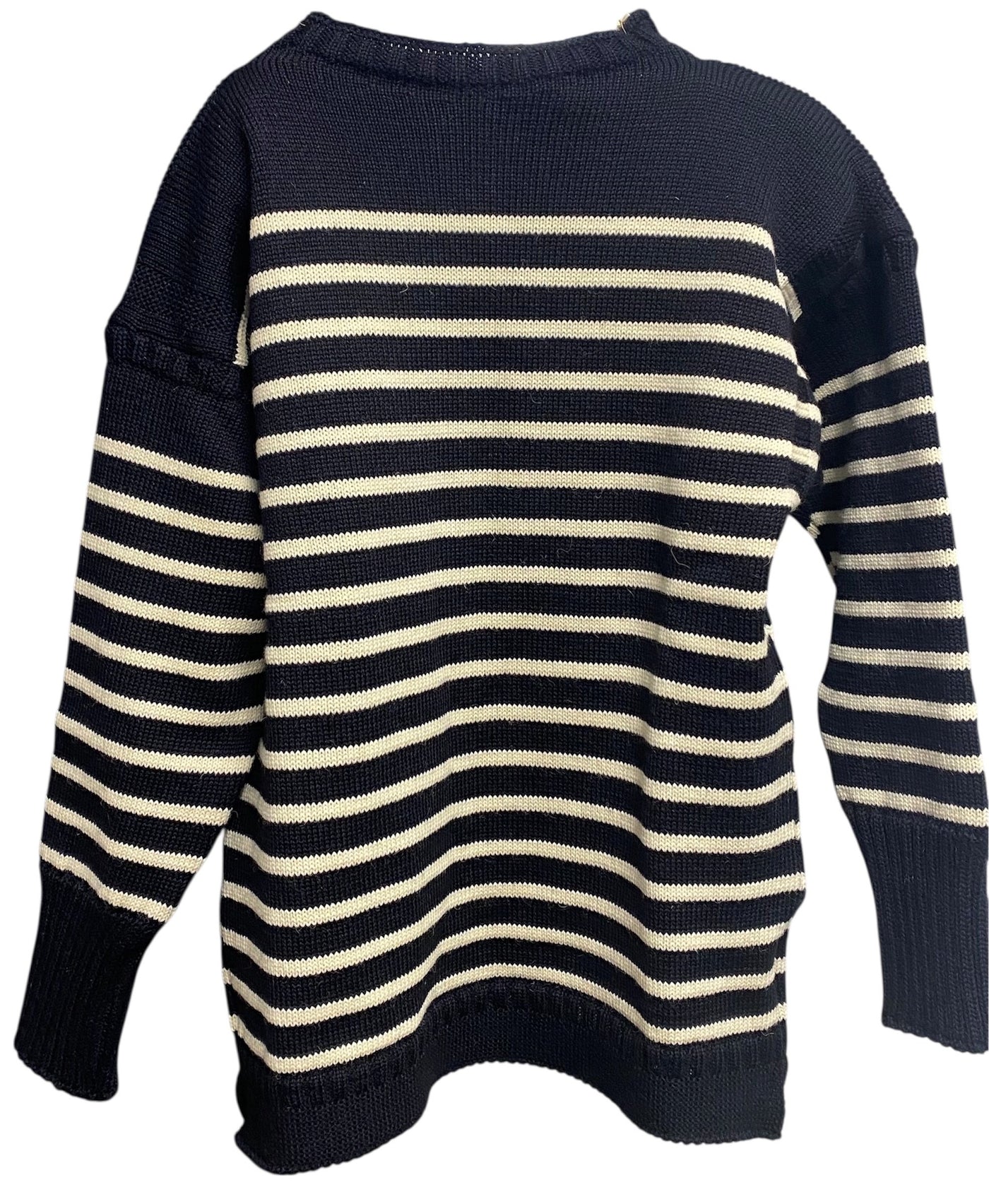 Puffin - The Wide-Striped Guernsey Jumper - Channel Jumper