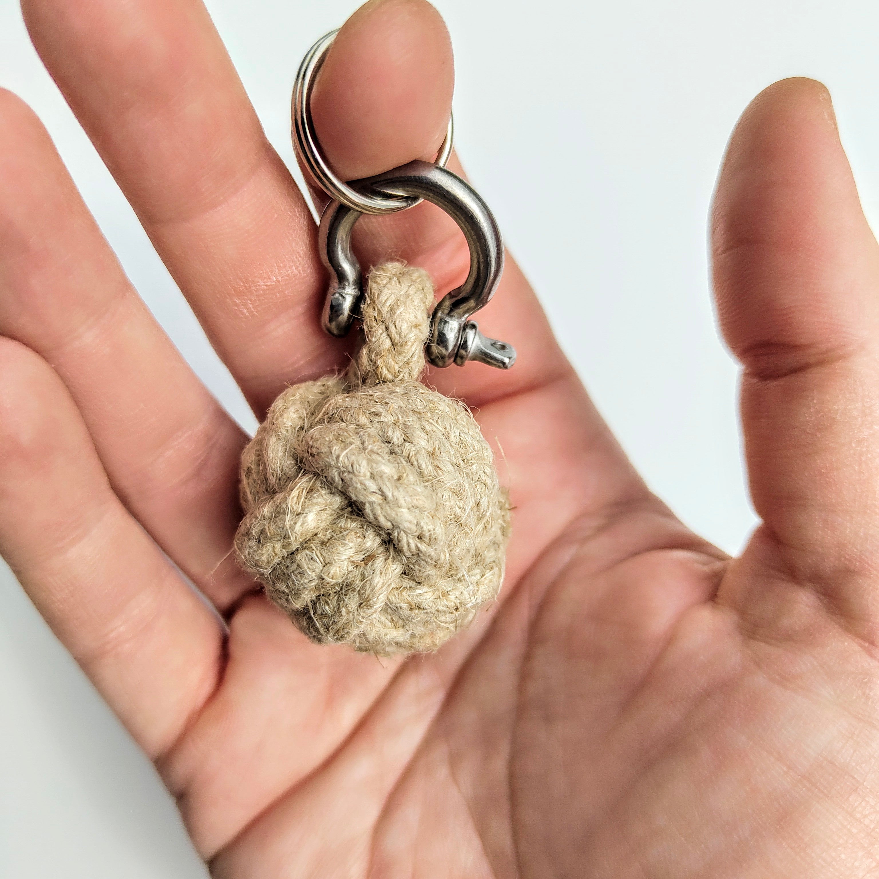 Monkey Fist Rope Ball Key Ring.