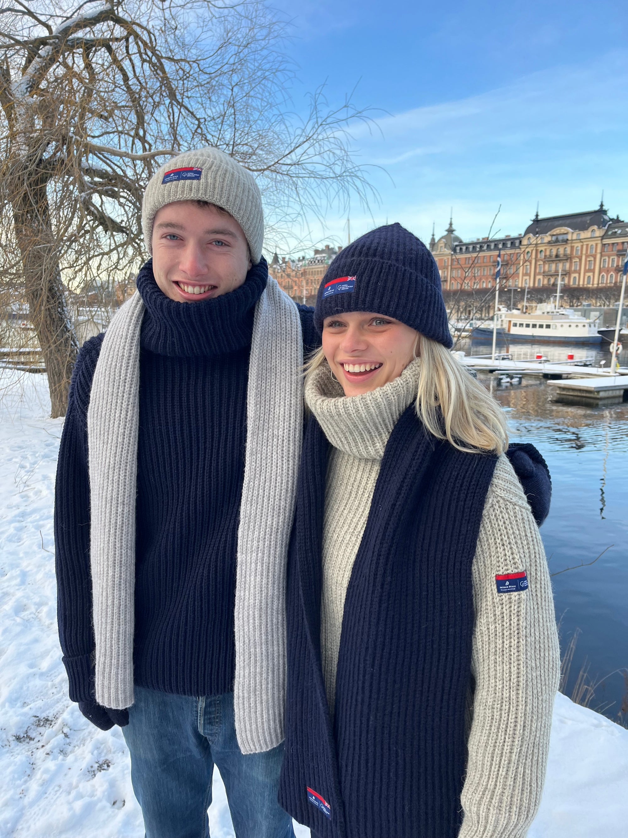 Arthur Beale Maritime Wool Scarf