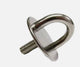 Round Eye Plate with threaded stud - Stainless Steel