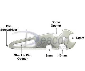 Multi Purpose Shackle Key.