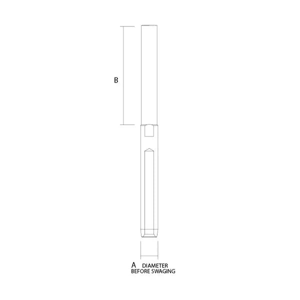 Sta-Lok Swage Stud Closed Body 3mmxM6.