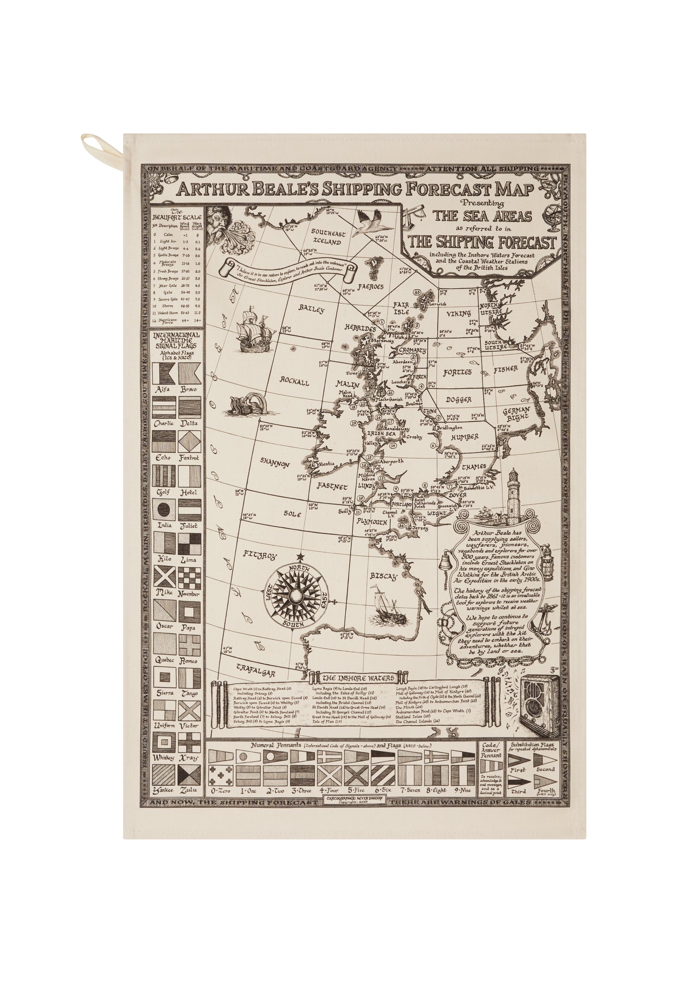 Arthur Beale's Shipping Forecast Tea Towel