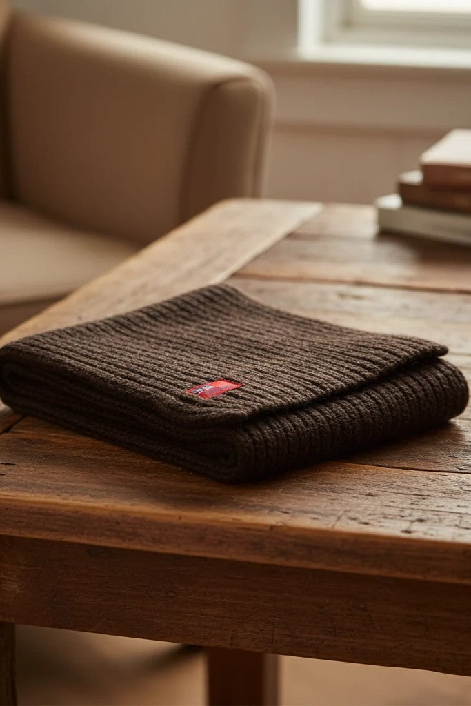 British Wool Unisex Natural Scarf