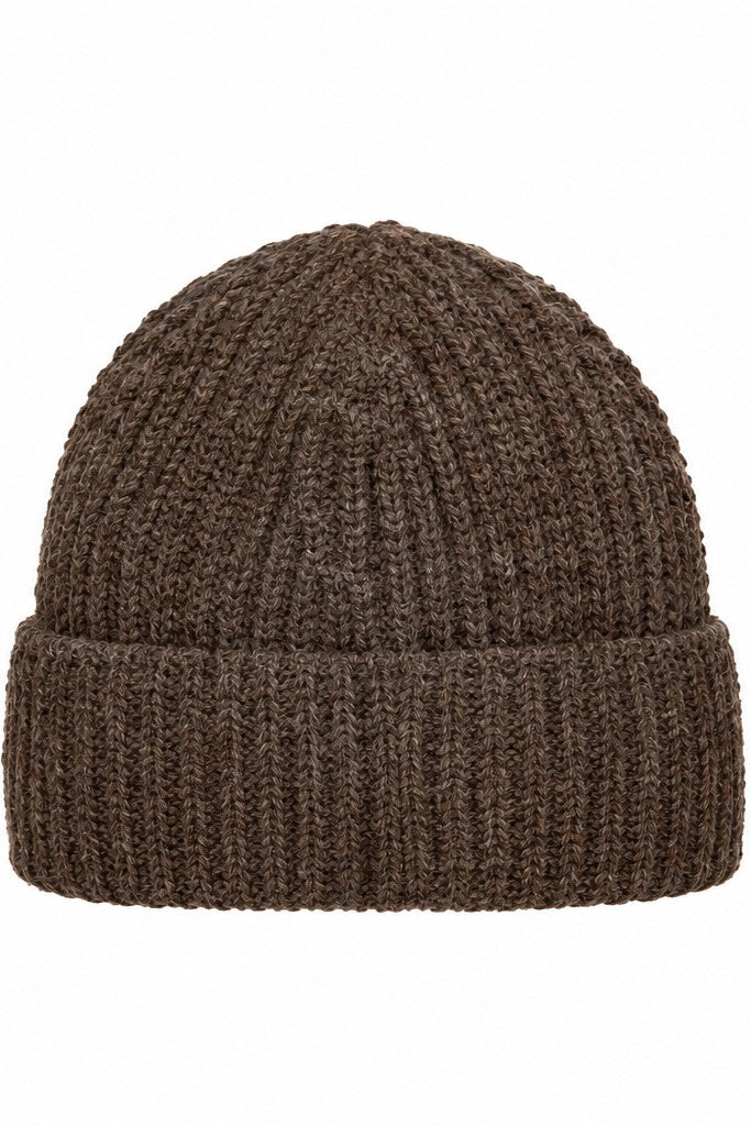 Badge Beanie Wool Unisex Beanie Hat.